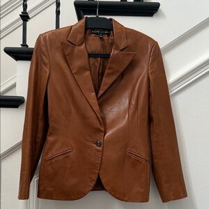 Ralph Lauren Women's Tan Leather Blazer